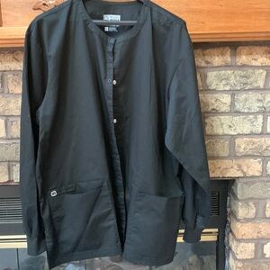Unisex black wonder work stretch scrub jacket size xl excellent condition.